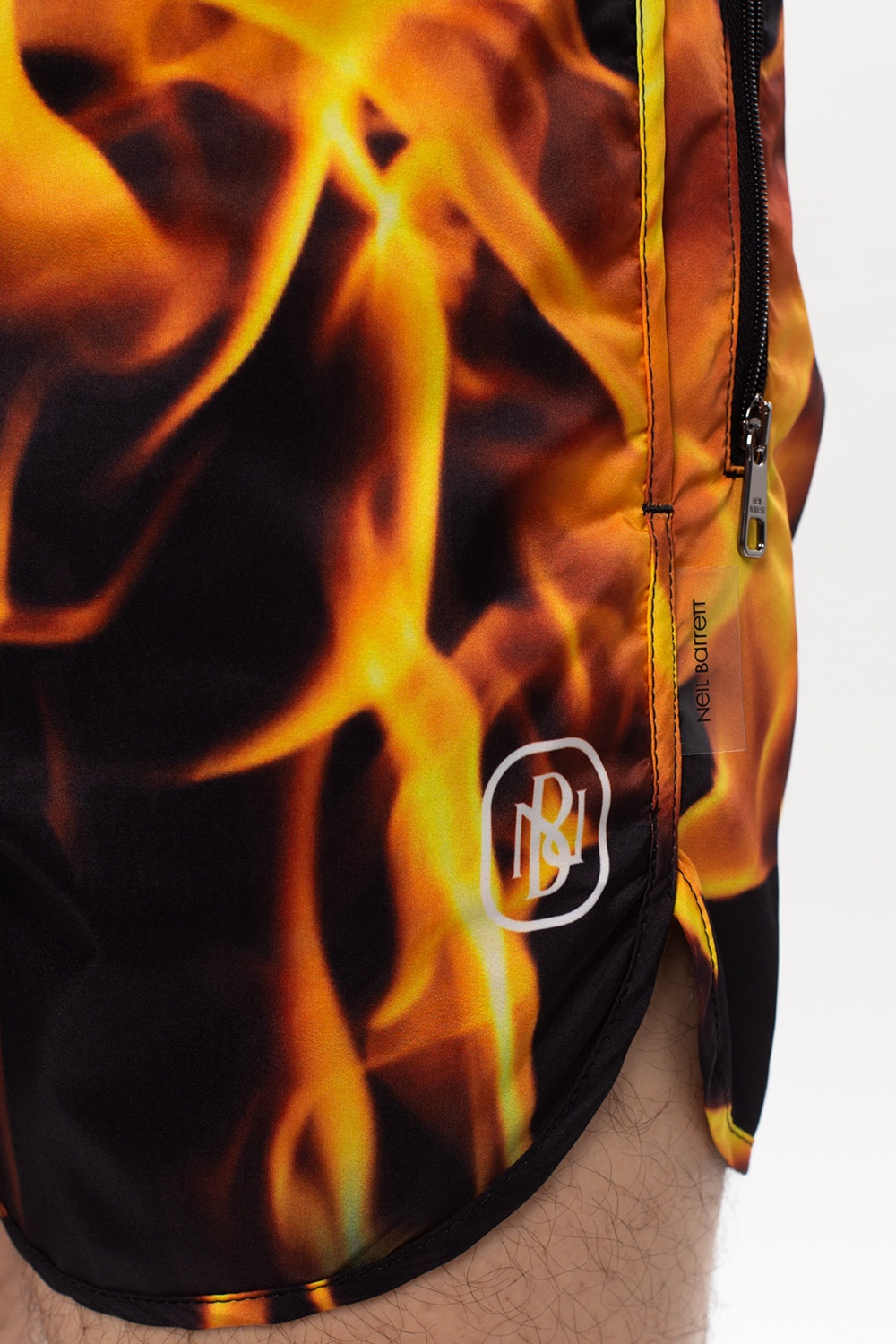 Neil Barrett Swim shorts with flame print | Men's Clothing | Vitkac